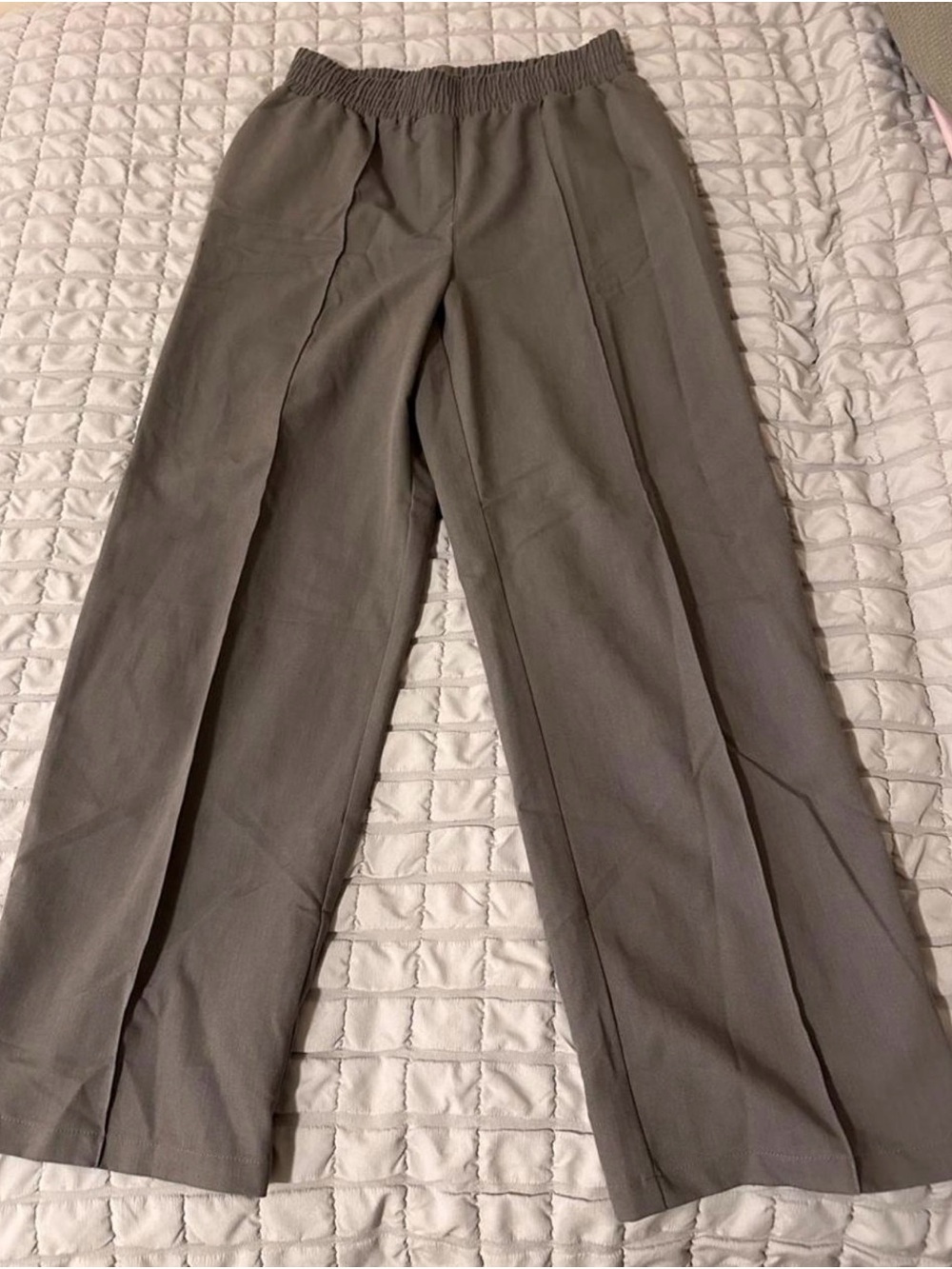 Grey Wide Leg Trousers